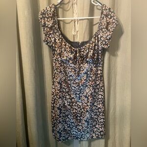 Windsor Black and Pink Floral Mini Dress